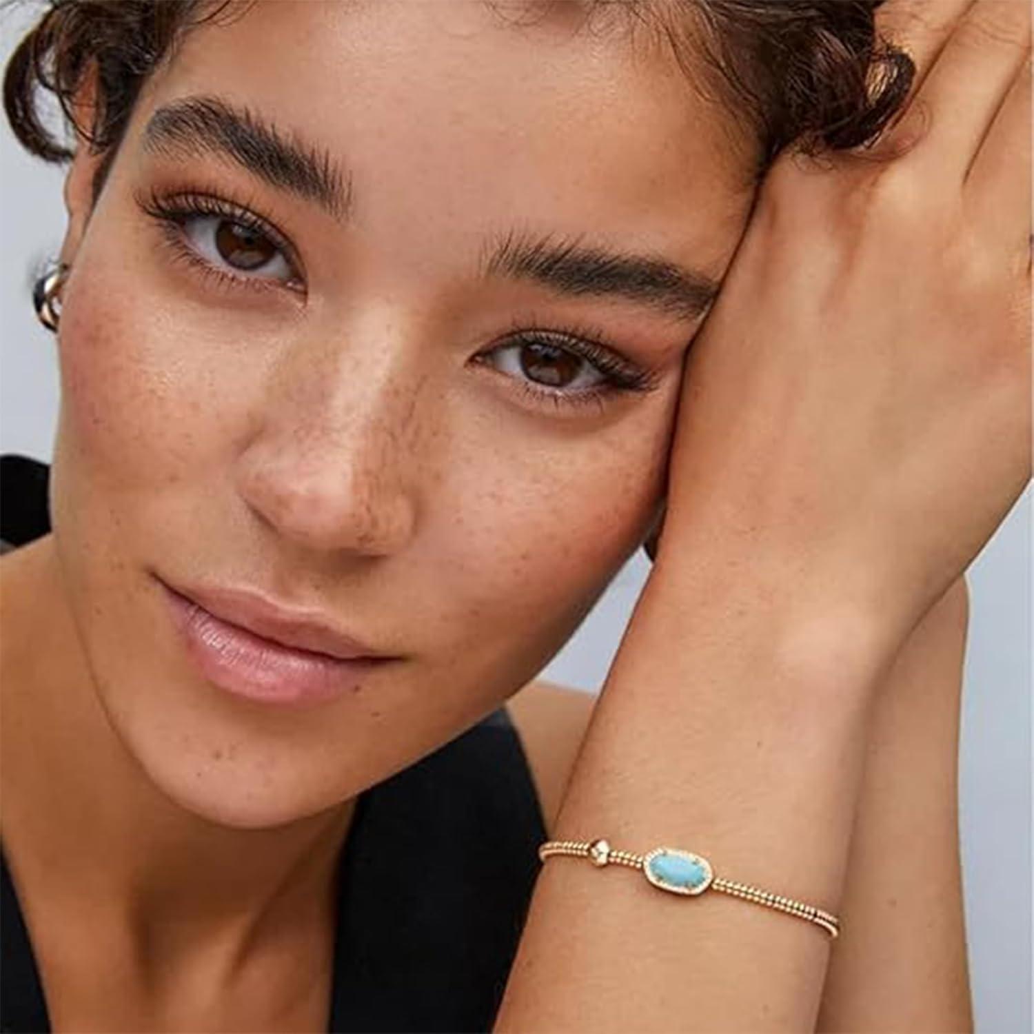 imageKendra Scott Grayson Crystal Stretch Bracelet Fashion Jewelry for WomenRHODIUM  WHITE CRYSTAL