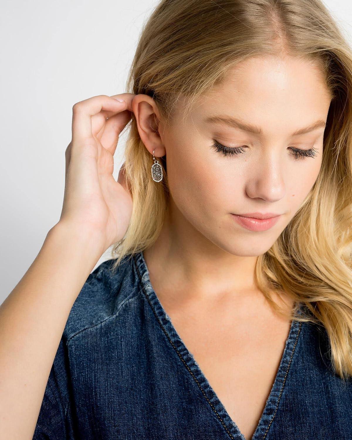 imageKendra Scott Lee Drop Earrings for WomenRHODIUM  PLATINUM DRUSY