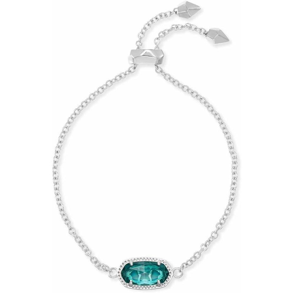 imageKendra Scott Elaina Adjustable Chain Bracelet for Women Fashion Jewelry GoldPlatedRHODIUM  LONDON BLUE