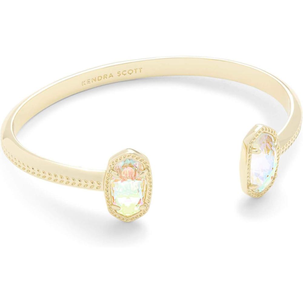 imageKendra Scott Elton Cuff Bracelet for Women Fashion JewelryGOLD  IRIDESCENT DICHROIC GLASS