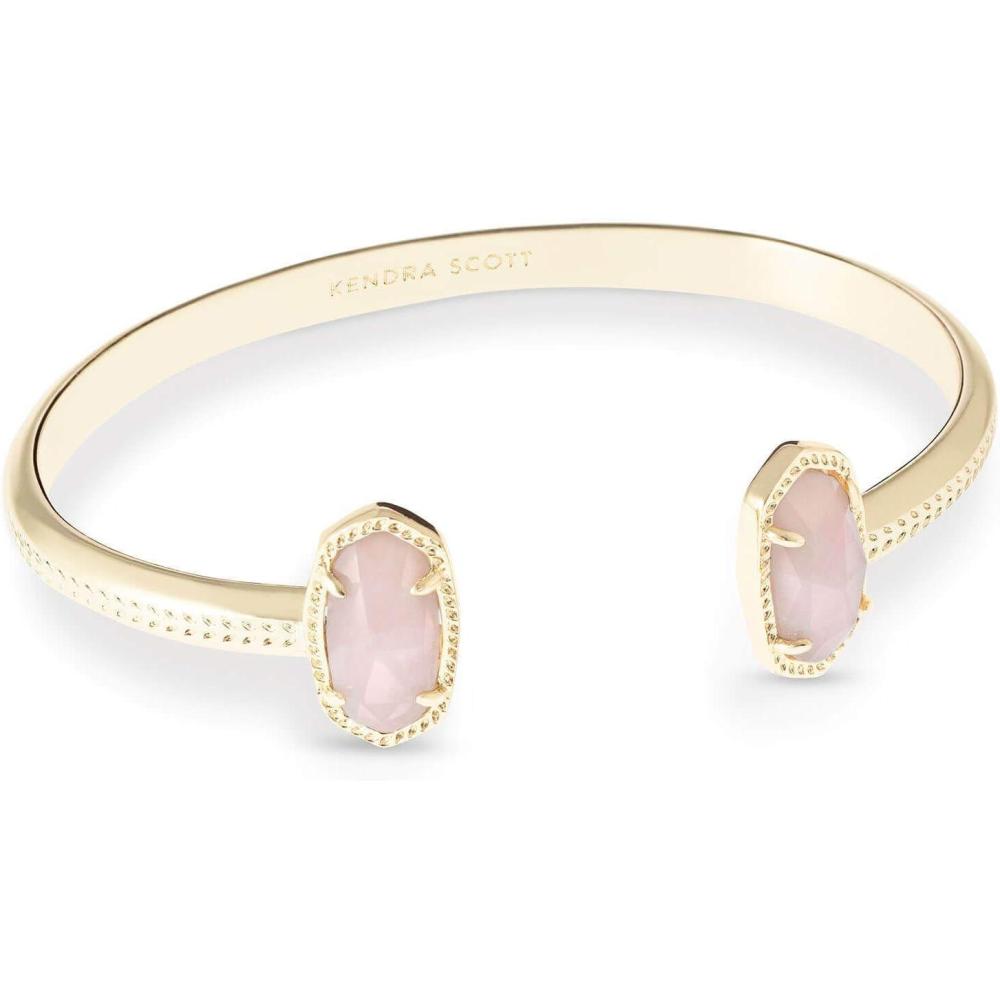 imageKendra Scott Elton Cuff Bracelet for Women Fashion JewelryGOLD  ROSE QUARTZ