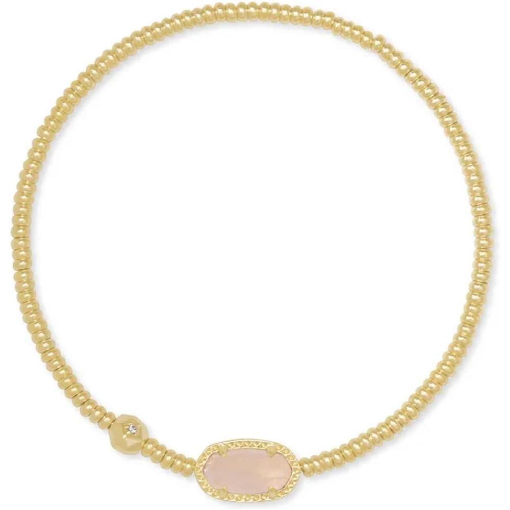 imageKendra Scott Grayson Crystal Stretch Bracelet Fashion Jewelry for WomenGOLD  ROSE QUARTZ