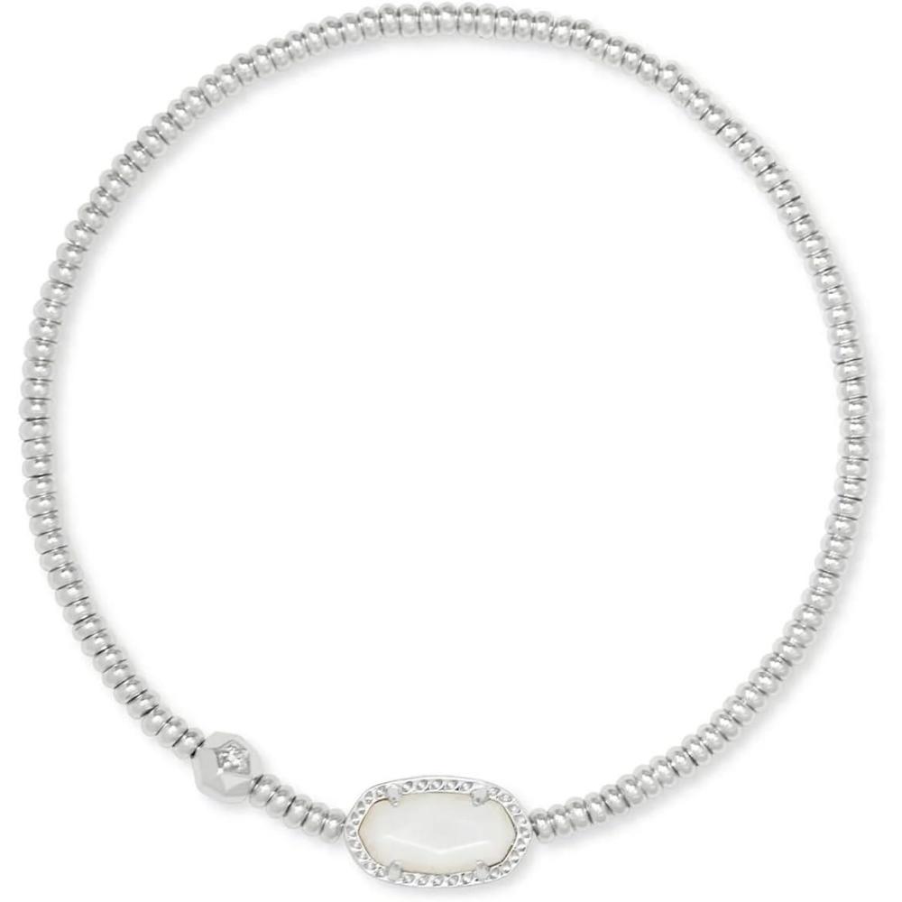 imageKendra Scott Grayson Crystal Stretch Bracelet Fashion Jewelry for WomenRHODIUM  IVORY MOTHER OF PEARL
