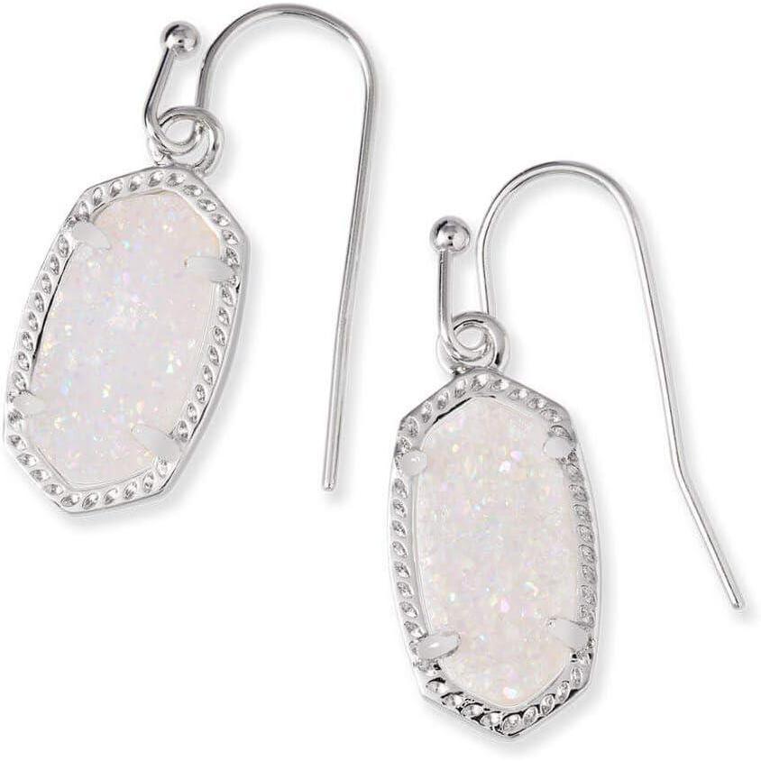 imageKendra Scott Lee Drop Earrings for WomenRHODIUM  IRIDESCENT DRUSY