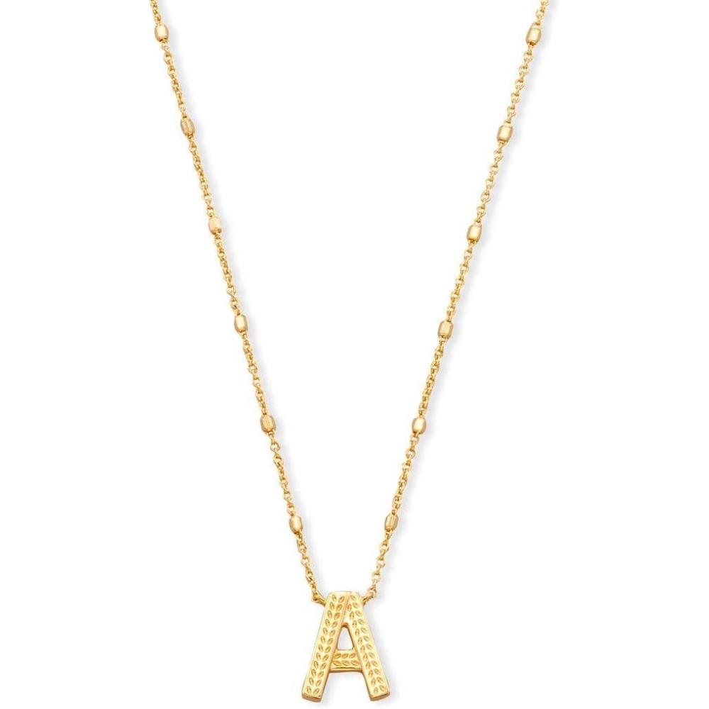 imageKendra Scott Letters AZ Pendant Necklace for Women Fashion Jewelry 14k GoldPlated BrassLetter A