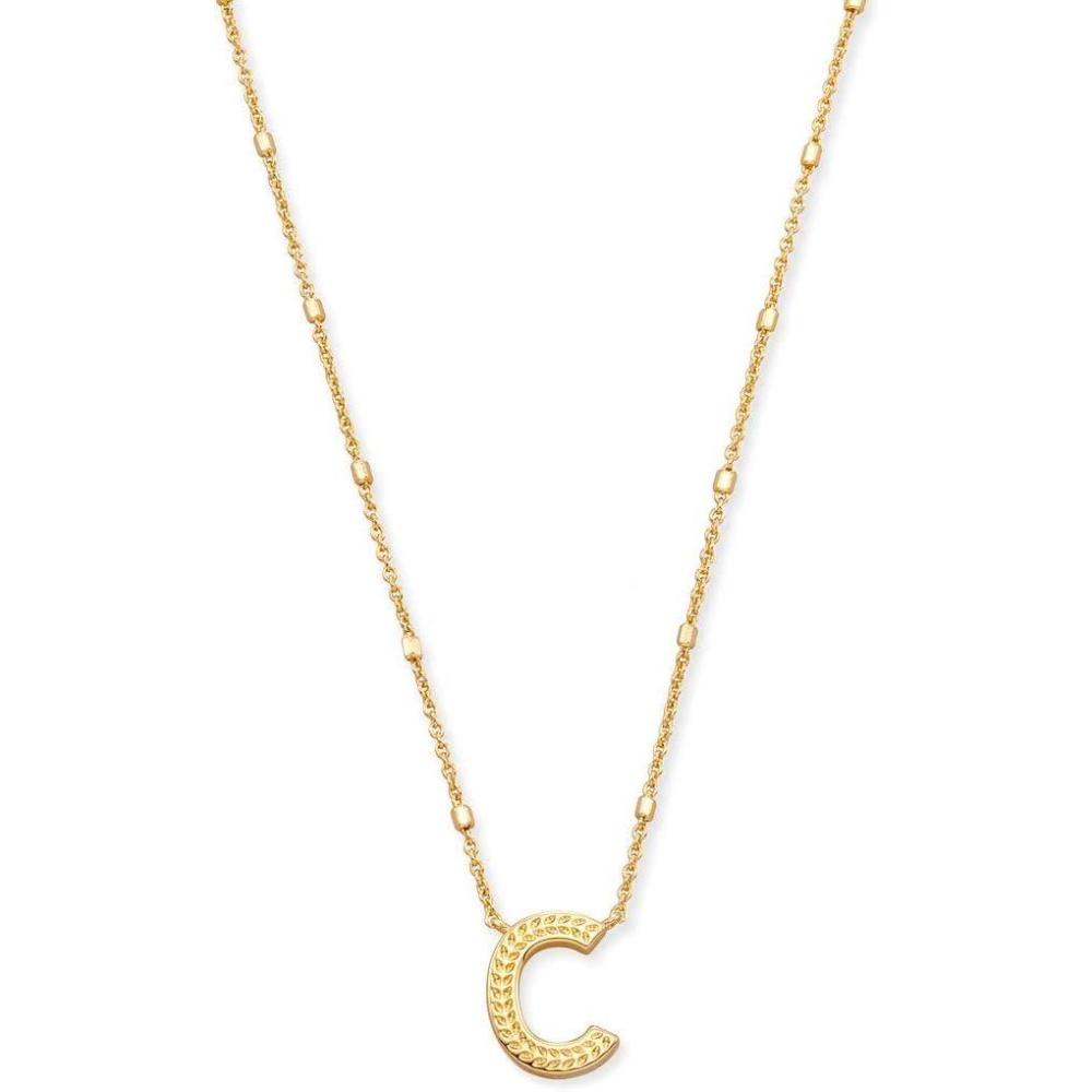 imageKendra Scott Letters AZ Pendant Necklace for Women Fashion Jewelry 14k GoldPlated BrassLetter C