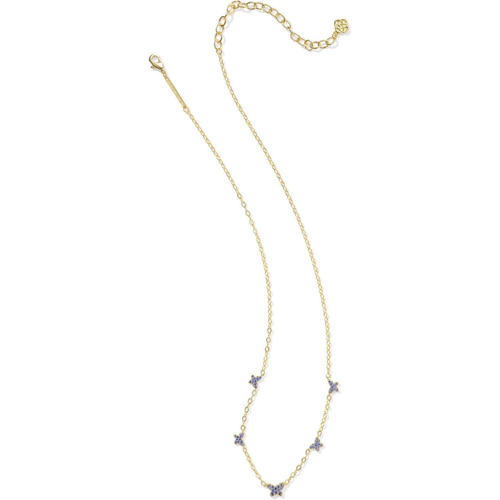 imageKendra Scott Lillia Crystal Strand Necklace Fashion Jewelry for WomenGOLD  BLUE CRYSTAL