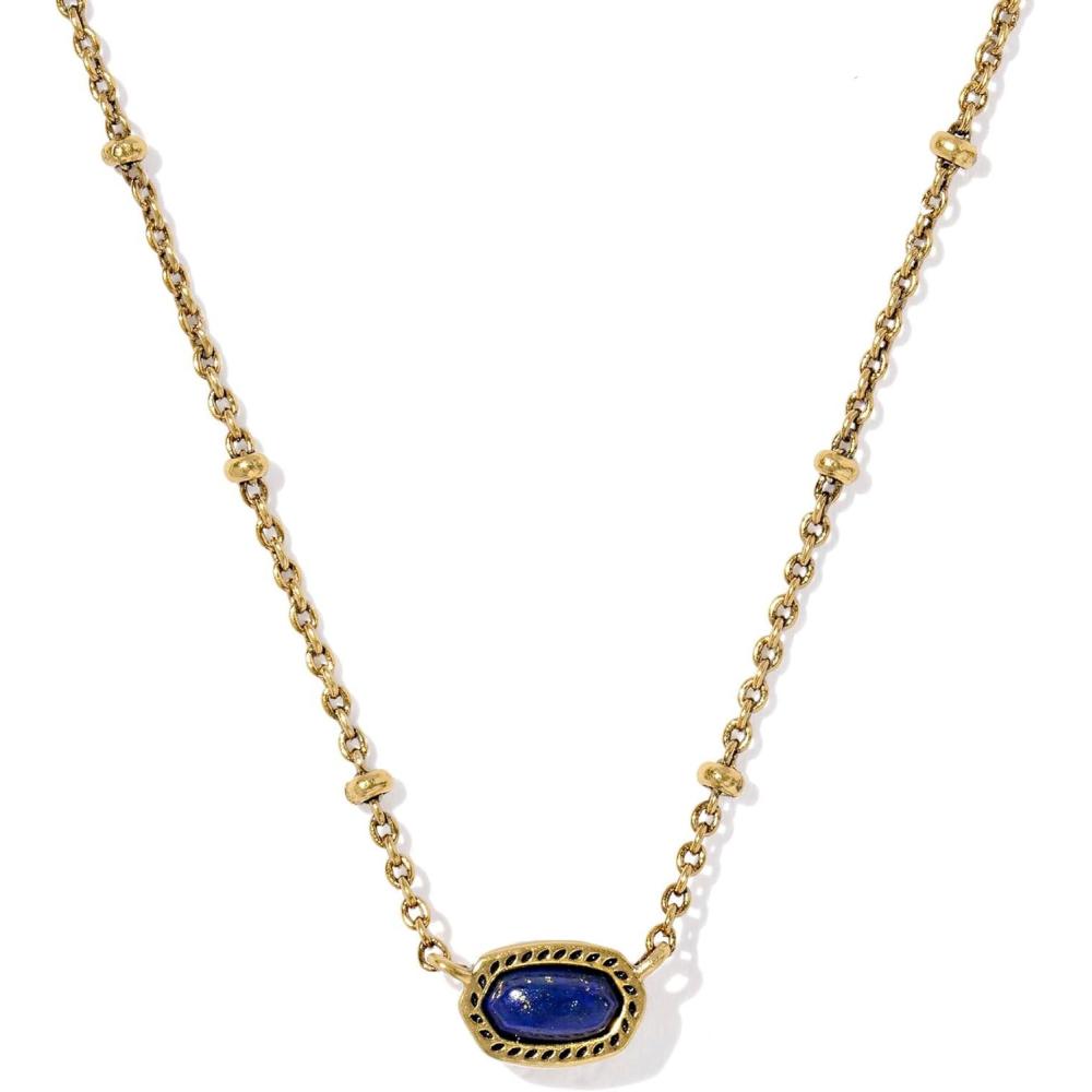 imageKendra Scott Mini Elisa 14k GoldPlated Satellite Short Pendant Necklace Fashion Jewelry for WomenGOLD  BLUE LAPIS