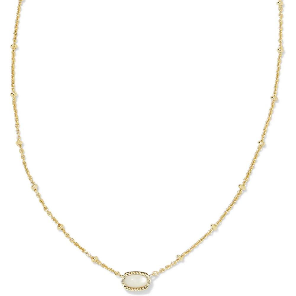 imageKendra Scott Mini Elisa 14k GoldPlated Satellite Short Pendant Necklace Fashion Jewelry for WomenGOLD  IVORY MOTHER OF PEARL