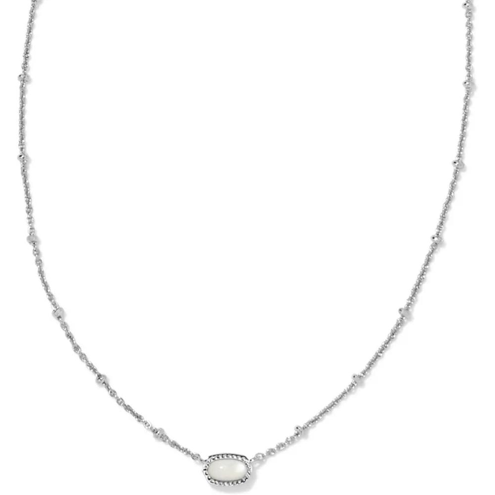imageKendra Scott Mini Elisa 14k GoldPlated Satellite Short Pendant Necklace Fashion Jewelry for WomenRHODIUM  IVORY MOTHER OF PEARL