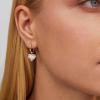 Kendra Scott Ari Heart Huggie Earrings for Women, Fashion Jewelry(GOLD – WATERCOLOR PEARLIZED CLEAR GLASS)