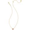 Kendra Scott Ari Pave Crystal Heart Necklace, Fashion Jewelry For Women(Gold Ruby Crystal)