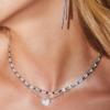 Kendra Scott Ari Pave Crystal Heart Necklace, Fashion Jewelry For Women(RHODIUM METAL – WHITE CUBIC ZIRCONIA)