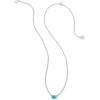 Kendra Scott Cailin Pendant Necklace, Fashion Jewelry for Women(RHODIUM – AQUA CRYSTAL)