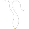 Kendra Scott Cailin Pendant Necklace, Fashion Jewelry for Women(RHODIUM – GOLDEN YELLOW CRYSTAL)