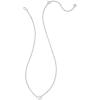 Kendra Scott Cailin Pendant Necklace, Fashion Jewelry for Women(RHODIUM METAL – WHITE CUBIC ZIRCONIA)