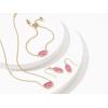 Kendra Scott Elaina Adjustable Chain Bracelet for Women, Fashion Jewelry, Gold-Plated(GOLD – HOT PINK DRUSY)
