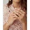 Kendra Scott Elton Cuff Bracelet for Women, Fashion Jewelry(RHODIUM – IRIDESCENT DICHROIC GLASS)