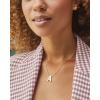 Kendra Scott Letters A-Z Pendant Necklace for Women, Fashion Jewelry, 14k Gold-Plated Brass(Letter A)