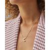 Kendra Scott Letters A-Z Pendant Necklace for Women, Fashion Jewelry, 14k Gold-Plated Brass(Letter C)