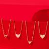 Kendra Scott Mini Ari Heart Satellite Necklace, Fashion Jewelry for Women(GOLD – RED KYOCERA OPAL)
