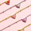 Kendra Scott Mini Ari Heart Satellite Necklace, Fashion Jewelry for Women(GOLD – RED KYOCERA OPAL)