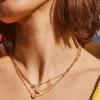 Kendra Scott Mini Elisa 14k Gold-Plated Satellite Short Pendant Necklace, Fashion Jewelry for Women(GOLD – DICHROIC GLASS)