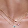 Kendra Scott Mini Elisa 14k Gold-Plated Satellite Short Pendant Necklace, Fashion Jewelry for Women(GOLD – FUCHSIA MAGNESITE)