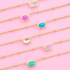 Kendra Scott Mini Elisa 14k Gold-Plated Satellite Short Pendant Necklace, Fashion Jewelry for Women(GOLD – MINT MAGNESITE)