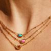 Kendra Scott Mini Elisa 14k Gold-Plated Satellite Short Pendant Necklace, Fashion Jewelry for Women(GOLD – MINT MAGNESITE)