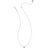 Kendra Scott Mini Elisa 14k Gold-Plated Satellite Short Pendant Necklace, Fashion Jewelry for Women(RHODIUM – FUCHSIA MAGNESITE)