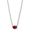 Kendra Scott Cailin Pendant Necklace, Fashion Jewelry for Women(RHODIUM – RED CRYSTAL)