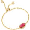 Kendra Scott Elaina Adjustable Chain Bracelet for Women, Fashion Jewelry, Gold-Plated(Gold Berry Kyocera Opal)
