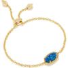 Kendra Scott Elaina Adjustable Chain Bracelet for Women, Fashion Jewelry, Gold-Plated(Gold Cobalt Blue Kyocera Opal)