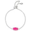 Kendra Scott Elaina Adjustable Chain Bracelet for Women, Fashion Jewelry, Gold-Plated(RHODIUM – AZALEA ILLUSION)
