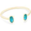 Kendra Scott Elton Cuff Bracelet for Women, Fashion Jewelry(GOLD – BRONZE VEINED TURQUOISE)