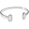 Kendra Scott Elton Cuff Bracelet for Women, Fashion Jewelry(RHODIUM – IRIDESCENT DRUSY)