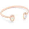 Kendra Scott Elton Cuff Bracelet for Women, Fashion Jewelry(ROSE GOLD – IRIDESCENT DICHROIC GLASS)