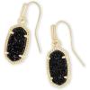 Kendra Scott Lee Drop Earrings for Women(GOLD – BLACK DRUSY)