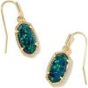 Kendra Scott Lee Drop Earrings for Women(GOLD – NIGHT OPAL)