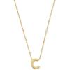 Kendra Scott Letters A-Z Pendant Necklace for Women, Fashion Jewelry, 14k Gold-Plated Brass(Letter C)