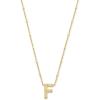 Kendra Scott Letters A-Z Pendant Necklace for Women, Fashion Jewelry, 14k Gold-Plated Brass(Letter F)