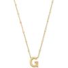 Kendra Scott Letters A-Z Pendant Necklace for Women, Fashion Jewelry, 14k Gold-Plated Brass(Letter G)