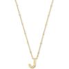 Kendra Scott Letters A-Z Pendant Necklace for Women, Fashion Jewelry, 14k Gold-Plated Brass(Letter J)