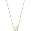 Kendra Scott Letters A-Z Pendant Necklace for Women, Fashion Jewelry, 14k Gold-Plated Brass(Letter M)