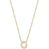 Kendra Scott Letters A-Z Pendant Necklace for Women, Fashion Jewelry, 14k Gold-Plated Brass(Letter O)