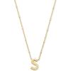 Kendra Scott Letters A-Z Pendant Necklace for Women, Fashion Jewelry, 14k Gold-Plated Brass(Letter S)