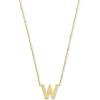 Kendra Scott Letters A-Z Pendant Necklace for Women, Fashion Jewelry, 14k Gold-Plated Brass(Letter W)