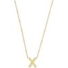 Kendra Scott Letters A-Z Pendant Necklace for Women, Fashion Jewelry, 14k Gold-Plated Brass(Letter X)