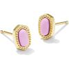 Kendra Scott Mini Ellie 14k Gold-Plated Stud Earrings, Fashion Jewelry for Women(GOLD – FUCHSIA MAGNESITE)